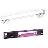 Philips Hue White and Color Ambiance Centris Smart LED Ceiling Light - Includes (1) Color Changing Light Fixture in White with 4 Individually Adjustable Spotlights - Works with Voice