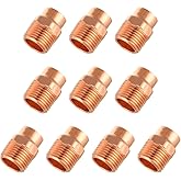 (Pack of 10) EFIELD 1/2-Inch Copper Male Adapter C x MIP, LF Copper Plumbing Fittings with Sweat Solder X MNPT Connection,(CO