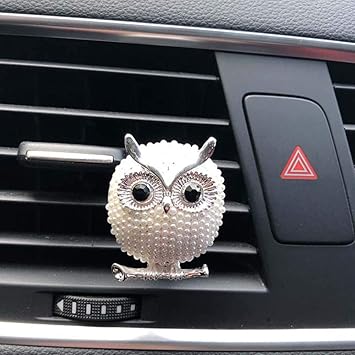 Amazon Com Car Air Freshener Perfume Clip Owl Faux Pearl Car