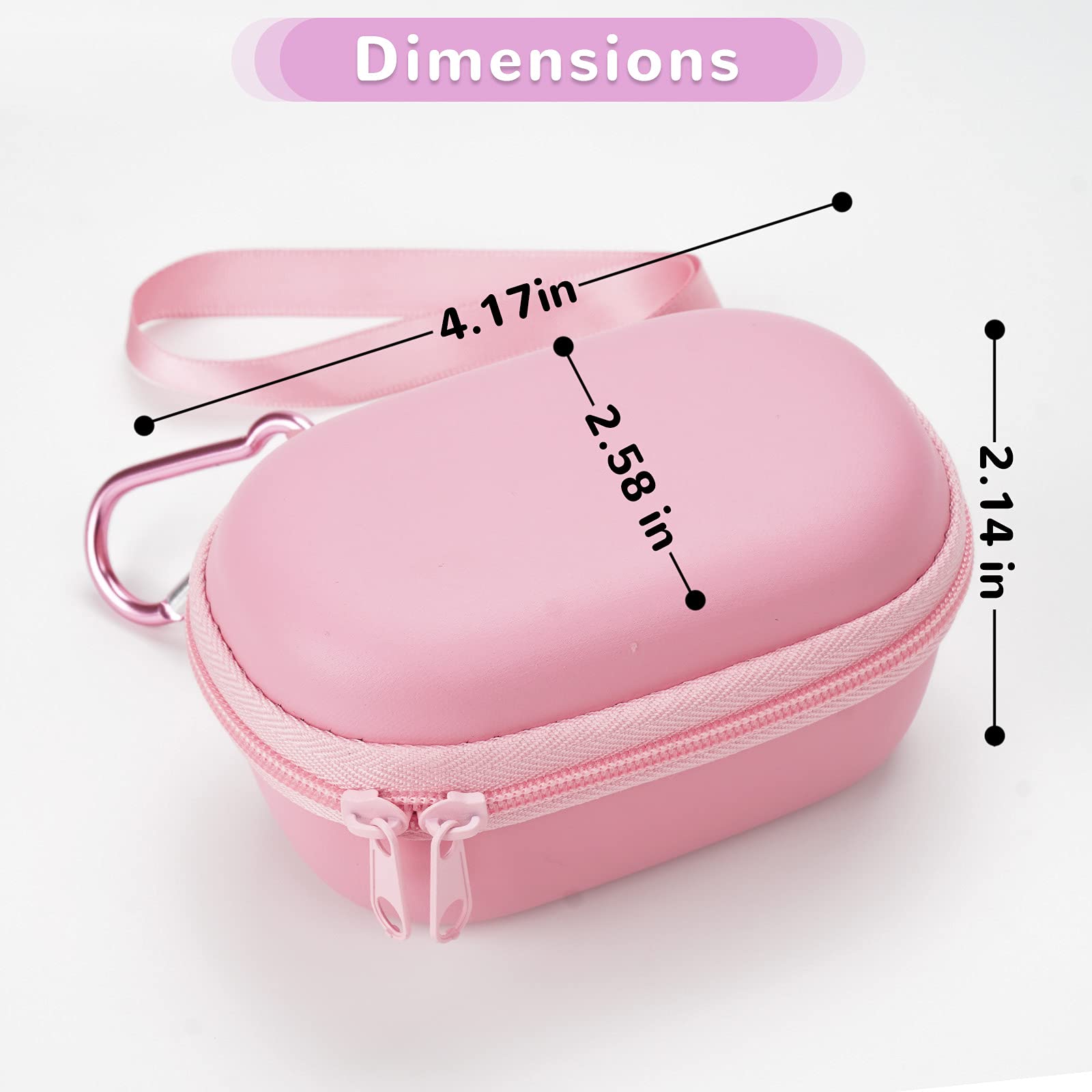 MGZNMTY Storage Case for 2 Tamagotchi Demon Slayer Interactive Toy Digital Pet, Protective Cover for Demon Electronic Gadget Virtual Pet (Pink)