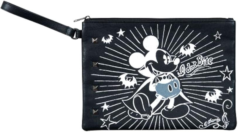 Amazon Co Jp 9 1 ディズニー ハロウィーン ハロウィン 16 ミッキー ヴァンパイア クラッチ ポーチ バッグ ブラック 黒 ディズニーリゾート限定 シューズ バッグ
