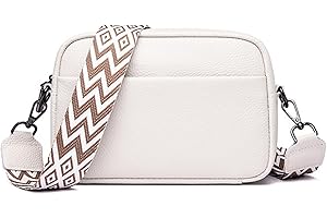 DIVCIDLC Small Crossbody Bag with Wide Guitar Strap Camera Purse Shoulder Handbag Satchel