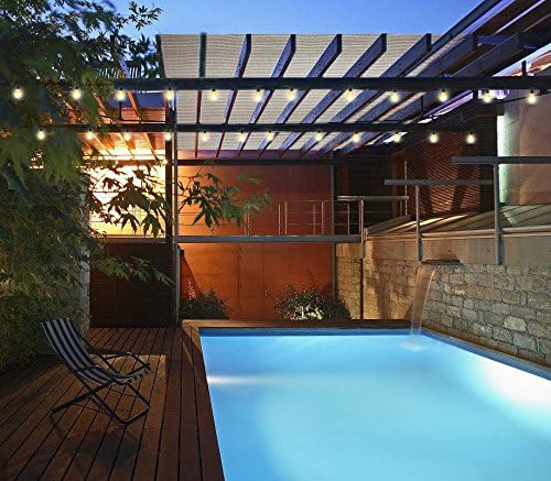 Shatex Reinforced Edges Shade Panel Come with Outdoor String Light for Patio/Pergola 6x16ft Tan