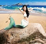 Kpblis174; Mermaid Tails Costume for Swimming,High Flexibility Green Mermaid Swimsuit for Adults Includes Bikini (M)