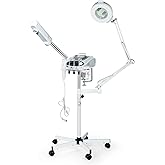 Funnylife 3 in 1 Aromatherapy Facial Steamer, 5X Magnifying LED Lamp, High Frequency Machine,Salon Spa Beauty Equipment