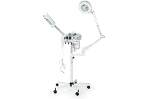 Funnylife 3 in 1 Aromatherapy Facial Steamer, 5X Magnifying LED Lamp, High Frequency Machine,Salon Spa Beauty Equipment