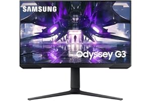 SAMSUNG 24" Odyssey G32A FHD 1ms 165Hz Gaming Monitor with Eye Saver Mode, Free-Sync Premium, Height Adjustable Screen for Gamer Comfort, VESA Mount Capability, LS24AG320NNXZA
