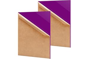 Eszeoee 2 Pack 8'' x 12'' Opaque Purple Acrylic Sheet, 3mm Thick Acrylic Plexiglass Boards for Laser Cutting and DIY Craft Projects