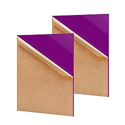 Eszeoee 2 Pack 8'' x 12'' Opaque Purple Acrylic