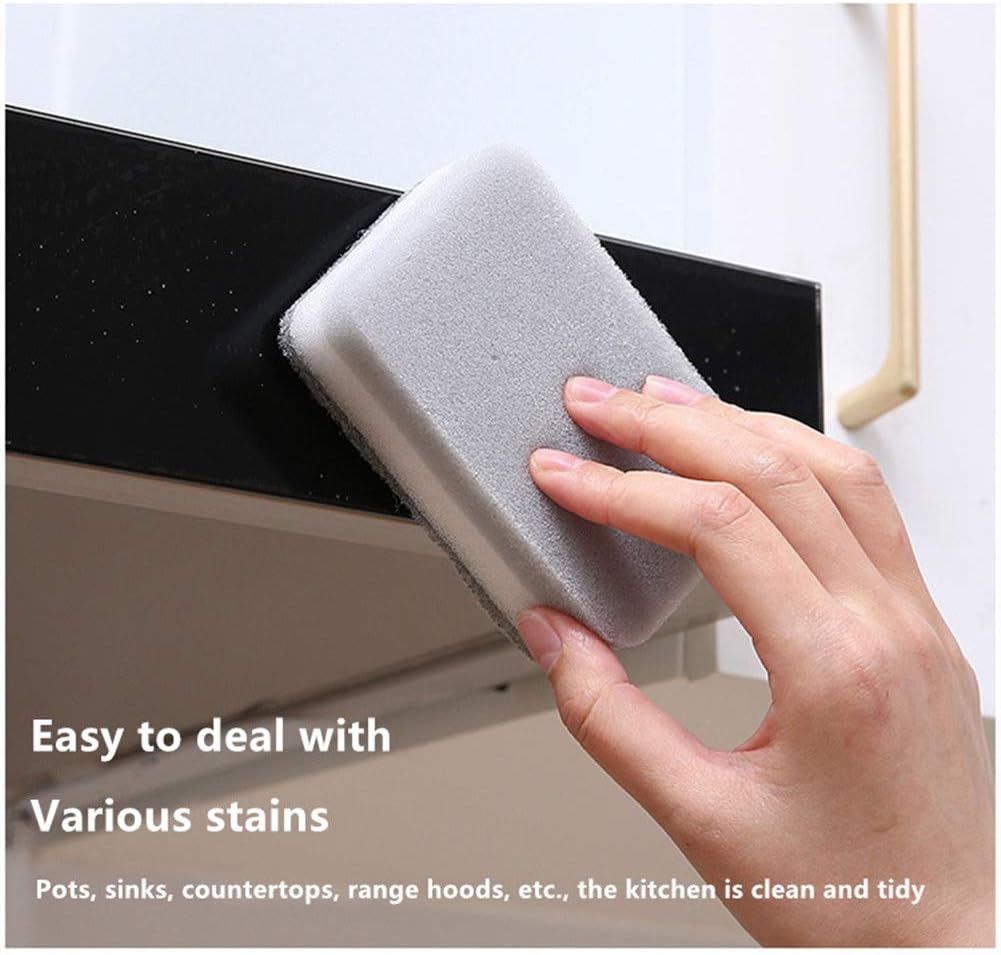 Reusable Sponges for Dishes, Magic Cleaning Sponges Eraser Sponge, Non-Scratch Scrubbing Sponge for Kitchen Dish Wash And Bathroom Cleaning, Pack of 5,Gray,10PCS: Kitchen & Dining