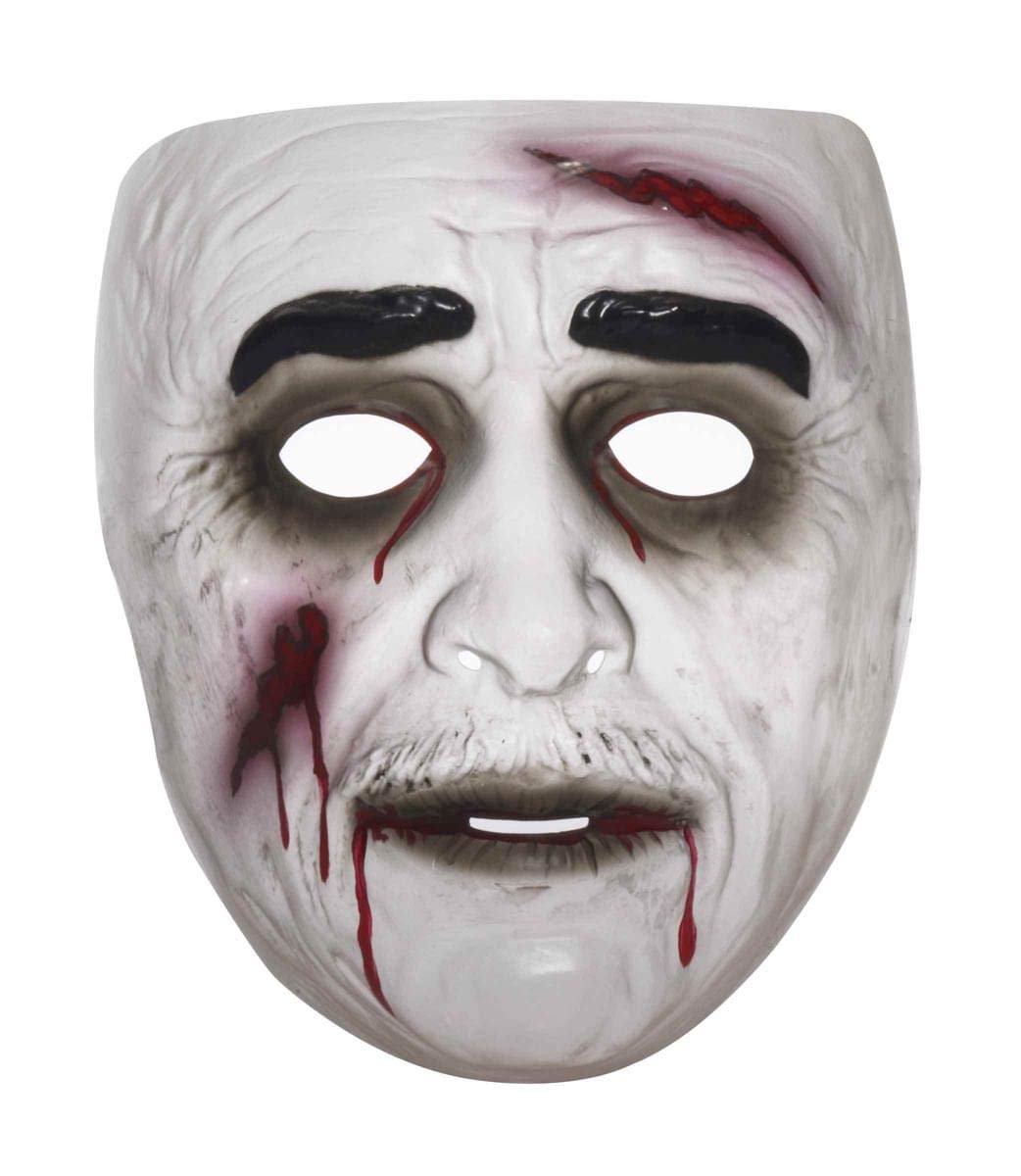 Forum Novelties Men's Transparent Zombie Mask-Male, White, Standard