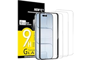 NEW'C 3 Pack Designed for iPhone Air/iPhone 17 Air Screen Protector (6.5 inches), Tempered Glass with easy installation tool 
