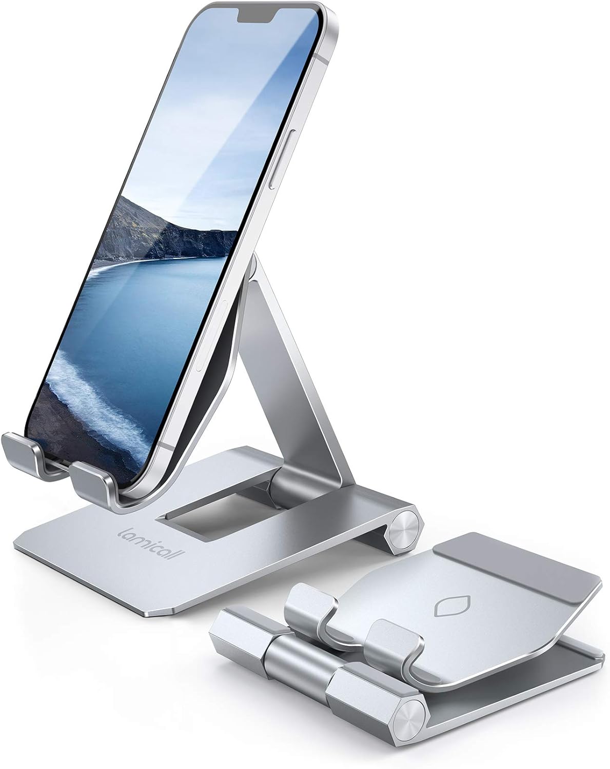 Adjustable Cell Phone Stand for Desk Lamicall Foldable Aluminum Desktop Phone