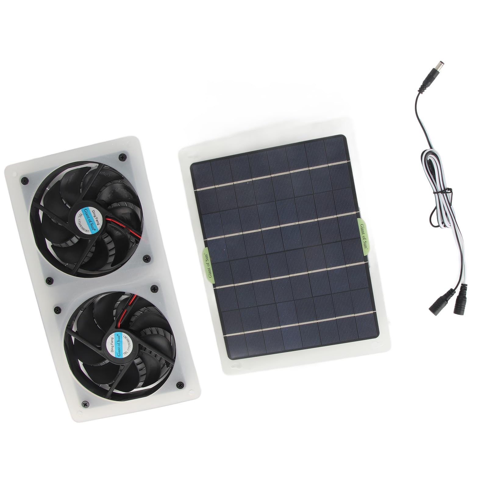 100W Solar Powered Fan Solar Exhaust Fan Greenhouse Powerful Solar Fan Kit & Solar Powered Air Conditioner for Outside, Compact Solar Exhaust Fan & Chicken Coop Polykristallinsolpaneler