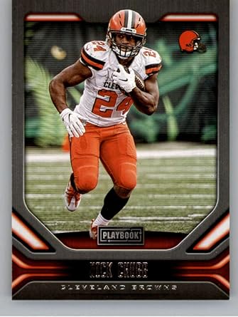 nick chubb jersey card