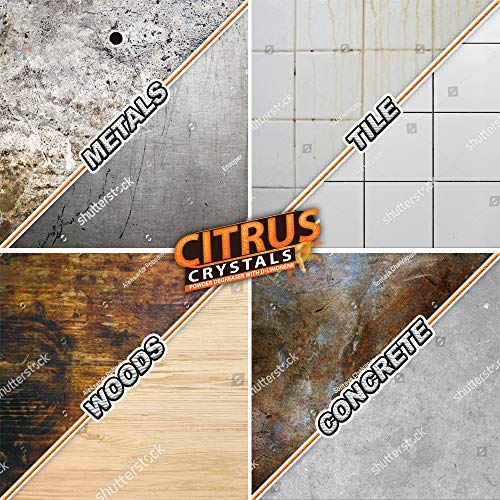 Citrus Crystals Powdered Orange Cleaner & Degreaser | Heavy Duty Floor Cleaner | Concrete Cleaner | Range Hood Cleaner | Oven & Grill Cleaner (2lb Bottle)