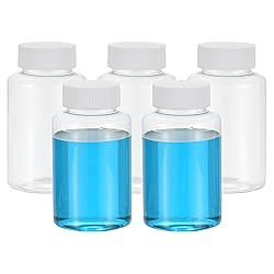 PATIKIL 5 Pcs 150ml Reagent Bottles, PET Wide Mouth