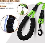 Taglory Rope Dog Lead with Padded Handle 1.0 cm Reflective Green 1.2 m view 4