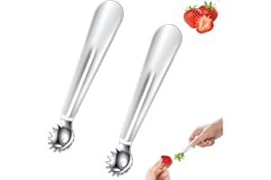 2PCS Tomato Corer: Stainless Steel Fruit & Vegetable Huller Tool - Tomato Stem Remover, Cherry Pitter for Kitchen, Strawberri