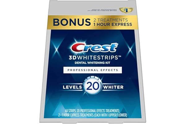 Crest 3D Whitestrips, Professional Effects, Teeth Whitening Strip Kit, 44 Strips (22 Count Pack)