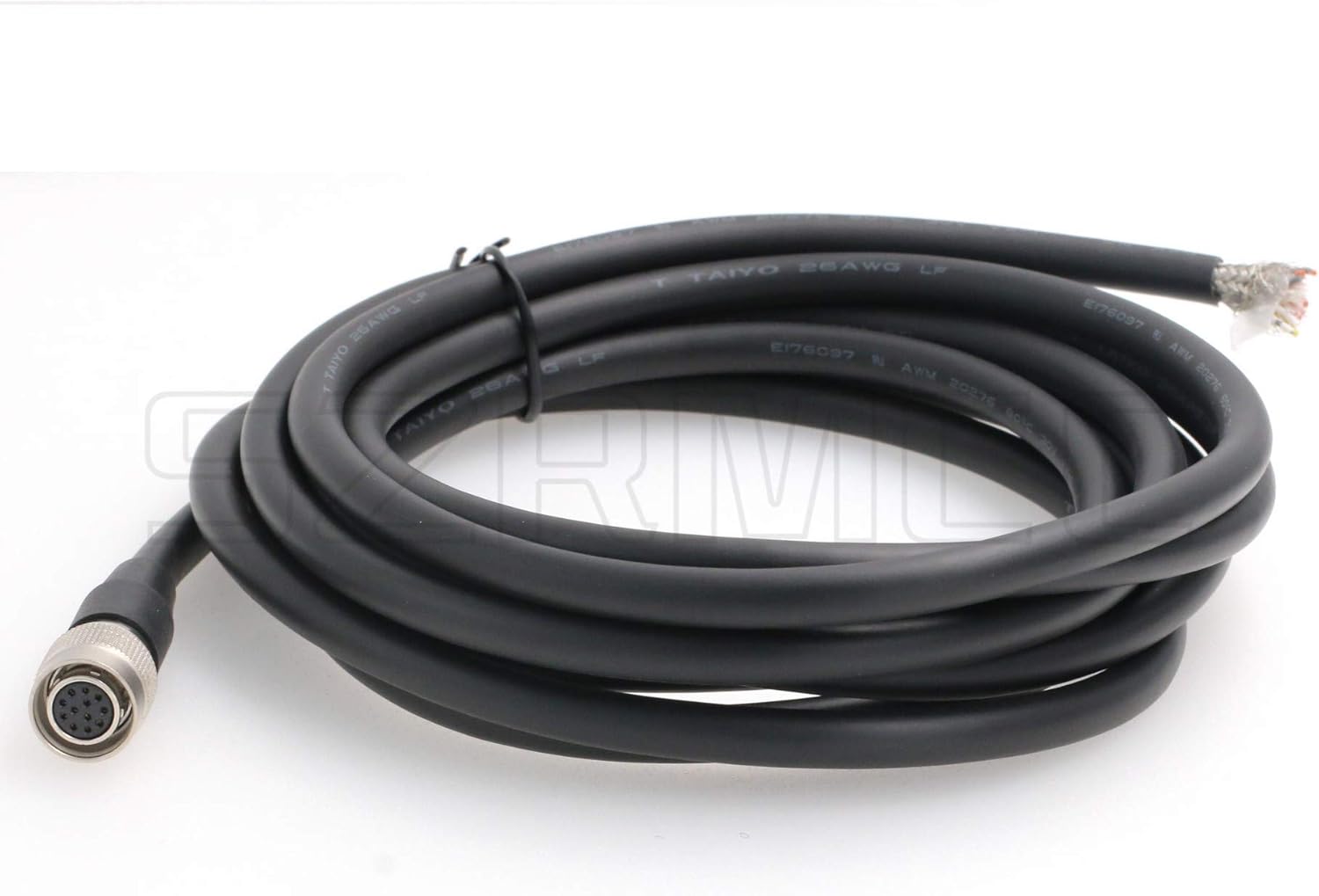 SZRMCC Hirose 12 pin Female to Open end Shield I/O and Power Cable for Basler So-ny AVT GIGE Cameras (Straight, 2m)