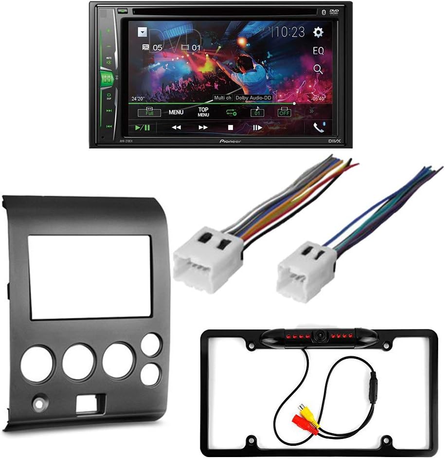 CACH&Eacute; KIT4907 Bundle for 2004 &ndash; 2005 Nissan Titan W/Car Stereo with Bluetooth/Backup Camera/Installation Kit/in-Dash DVD/CD AM/FM 6.2" WVGA Touchscreen Digital Media Receiver (4Item)