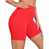 CRZ YOGA Women's Naked Feeling Biker Shorts - 6 Inches High Waist Yoga Workout Running Gym Spandex