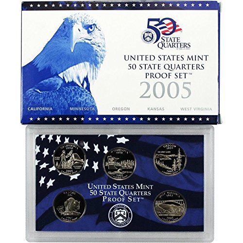 2005 s united states mint 50 state quarters proof set g…