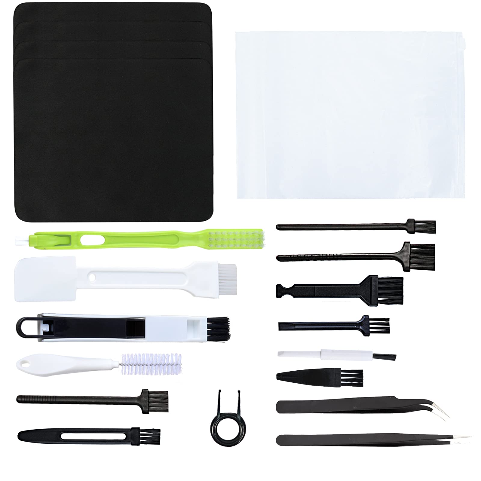 Computer Cleaning Kit, Keyboard Brush with Storage Bag Anti Static Brush for Computer with Zipper Bag Car Player Printer Camera Cleaning Brush Kit (style 1)