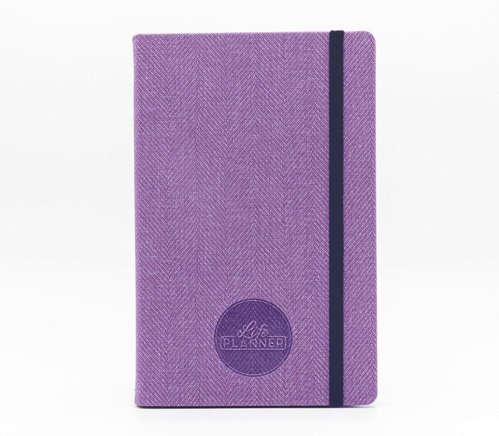 Life Planner Motivational Diary Made in Italy | 12 Month Agenda | January to December 2024 | Weekly and Monthly Planner | Spaces Dedicated to Thoughts and Reflections (Zig Zag Violet, Small)