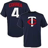 Carlos Correa Minnesota Twins MLB Kids Youth 8-20 Navy Official Player Name & Number Jersey T-Shirt