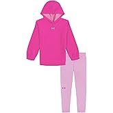 Under Armour Girls' 2-piece Sweatshirt and Leggings Outfit Set, Vivid Magenta, 5