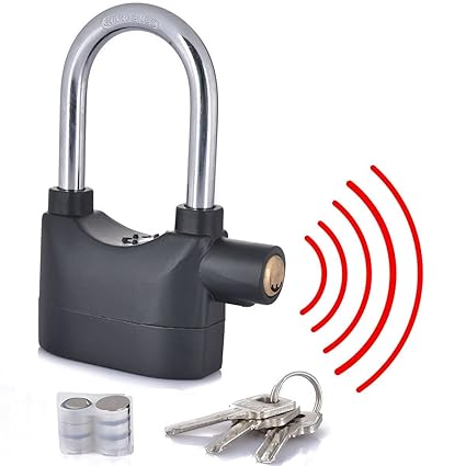 Cpixen Anti Theft Burglar Pad Alarm Lock with Motion Sensor Security Home Office and Bike Bicycle Shop