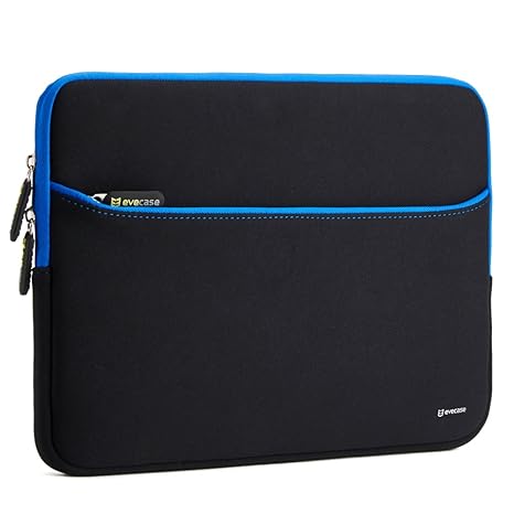 Evecase 13,3 Zoll Schutzhülle, Ultra-dünn, gepolstert, kompakt, Neopren Hülle mit Accessoirefach für Ultrabooks/Tablets/Lapto