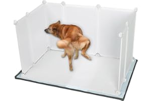 Bencacawinstyle Dog Toilet with High Walls,Indoor Dog Potty for Small Medium to Large Dogs.No Spill Silicone Pee Pad Holder Tray for Dogs Work with Most Training Pads and Easy to Clean.