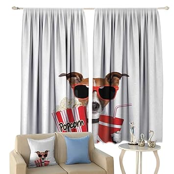 Amazon Com Hobeauty Movie Theater Room Darkening Wide Curtains
