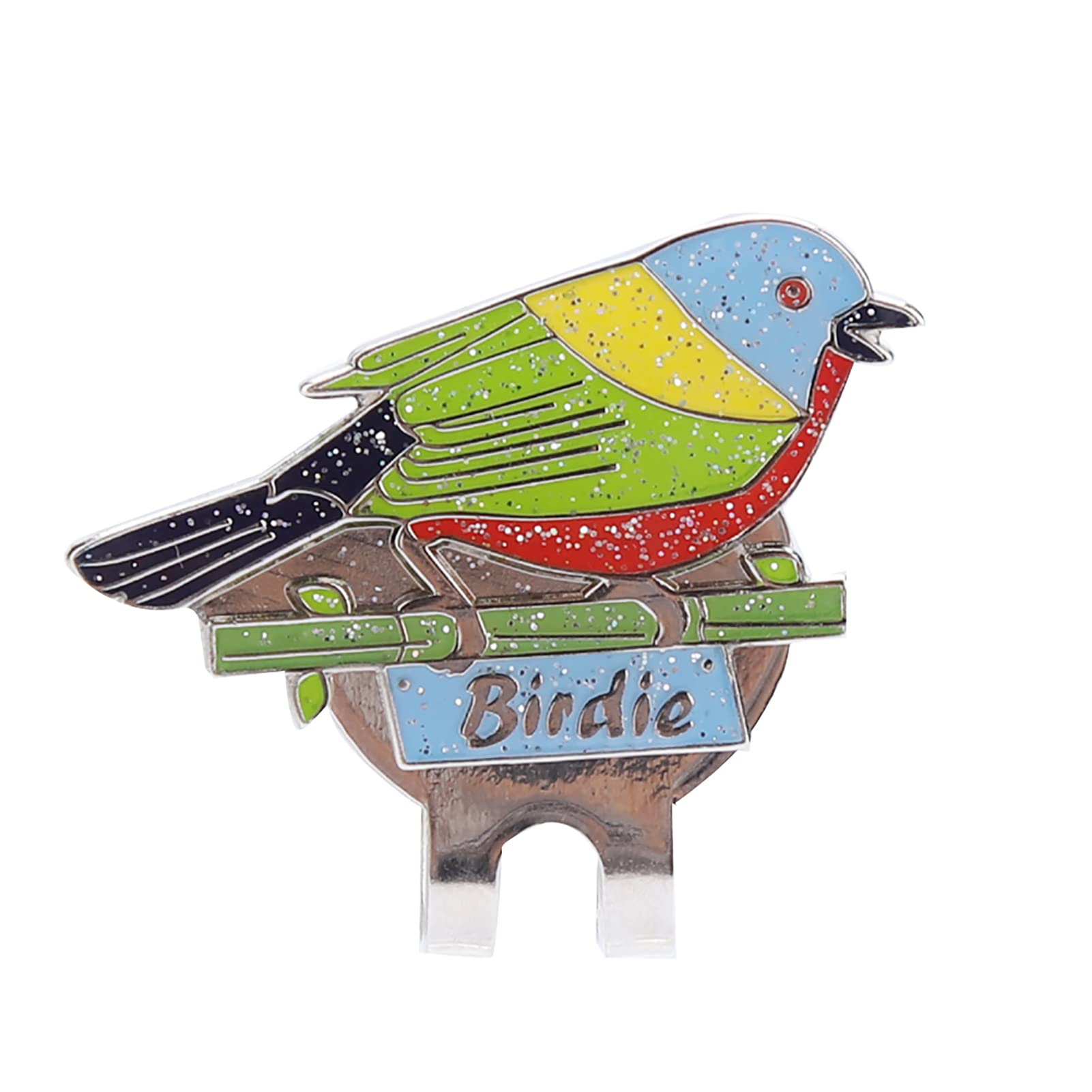 Vbestlife Golf Hat Clip, Cute Stainless Steel Golf Ball Marker with Magnetic Ball Marker Golf Gift for Women Lady Kids (Bird)