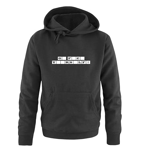 Comedy Shirts - GO Fuck Yourself! - GLÜCKSRAD - Herren Hoodie - Kapuze, Kängurutasche, Langarm, Print-Pulli