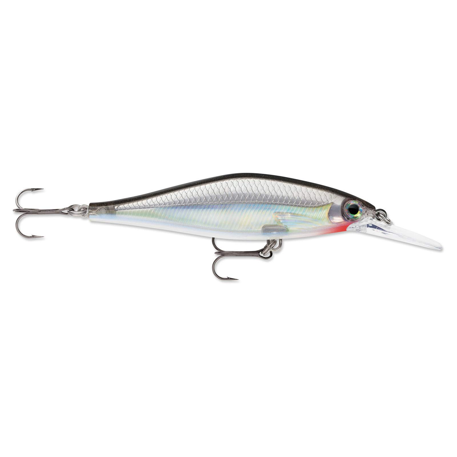 Rapala Shadow Rap Shad Deep Lure with Two No. 6 Hooks, 1.5-1.8 m Swimming Depth, 9 cm Size, Silver