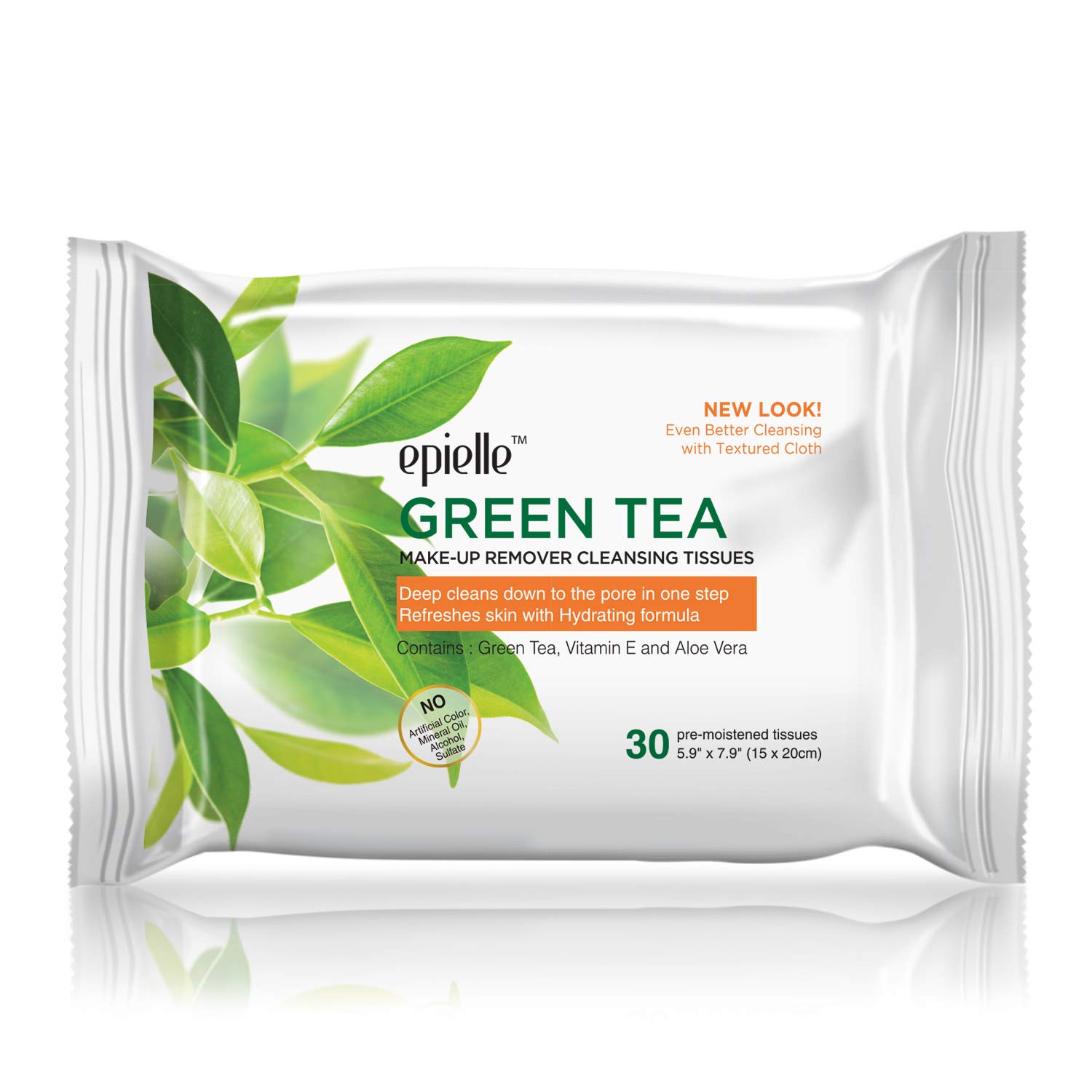 Epielle New Make-Up Remover Cleansing Tissues, 30 Count (Assorted 6 Pack) 1-Vitamin C, 1-Collagen & Vitamin E, 1-Aloe Vera, 1-Cucumber, 1-Green Tea, 1-Argan Oil: Beauty