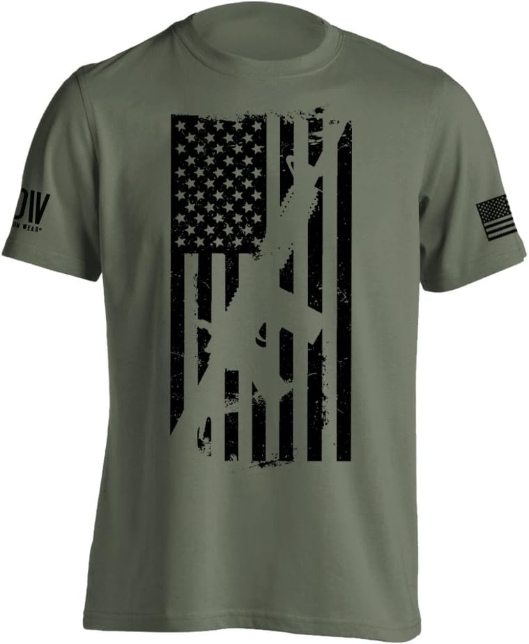 Dion Wear Men's American Rifle Flag T-Shirt
