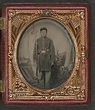 Photo: American Civil War,Unidentified Union Soldier,Scabbard,Revolver,Cap Box,c1861