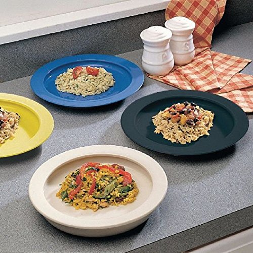 Sammons Preston Plate with Inside Edge, 9" Plate with Food Spill