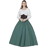 BEAUTELICATE Victorian Dress Renaissance Skirt Gypsy Long Maxi Medieval Skirt A-line Full Length