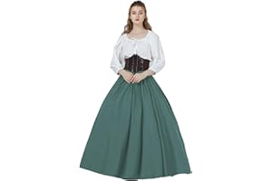 BEAUTELICATE Victorian Dress Renaissance Skirt Gypsy Long Maxi Medieval Skirt A-line Full Length