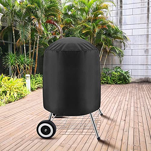 Victarvos Housse pour Barbecues Charbon, Bâche Imperméable pour Barbecue Grill Exterieur, Housse Barbecue Rond 58*77 cm, Noir