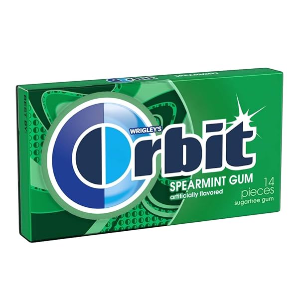 ORBIT GUM, SUGAR FREE, SPEARMINT, 14-CT