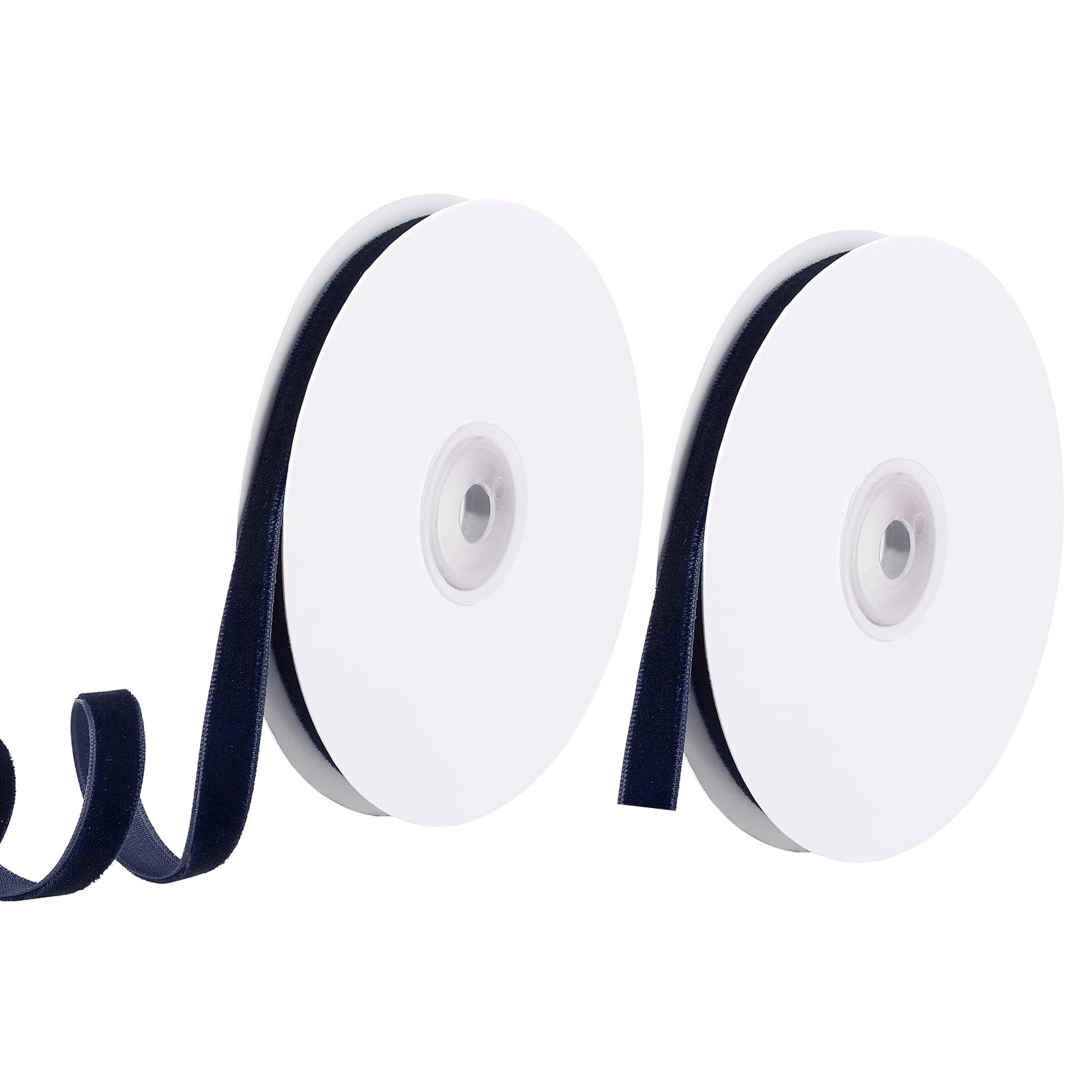 PATIKIL Velvet Ribbon 3/8 Inch 10 Yard, 2 Rolls Polyester Single Face Spool for Gift Wrapping Wedding Flower Bouquet Bow Handmade Craft Decorations, Blue