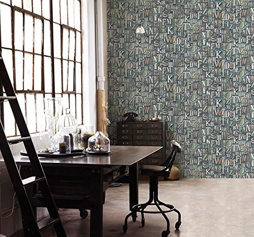 Galerie G56204 Steampunk Wallpaper, Green, Full roll (10M x 53 cm) - Image 5