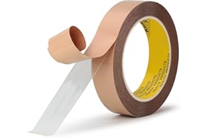 REALTH Double Sided Tape 1" x 50 Ft Strong Adhesive 9495 Transparent 300LSE for Leather Work Phone Repair Battery Replacement Craft LED Strip Light Office Home Car Deco